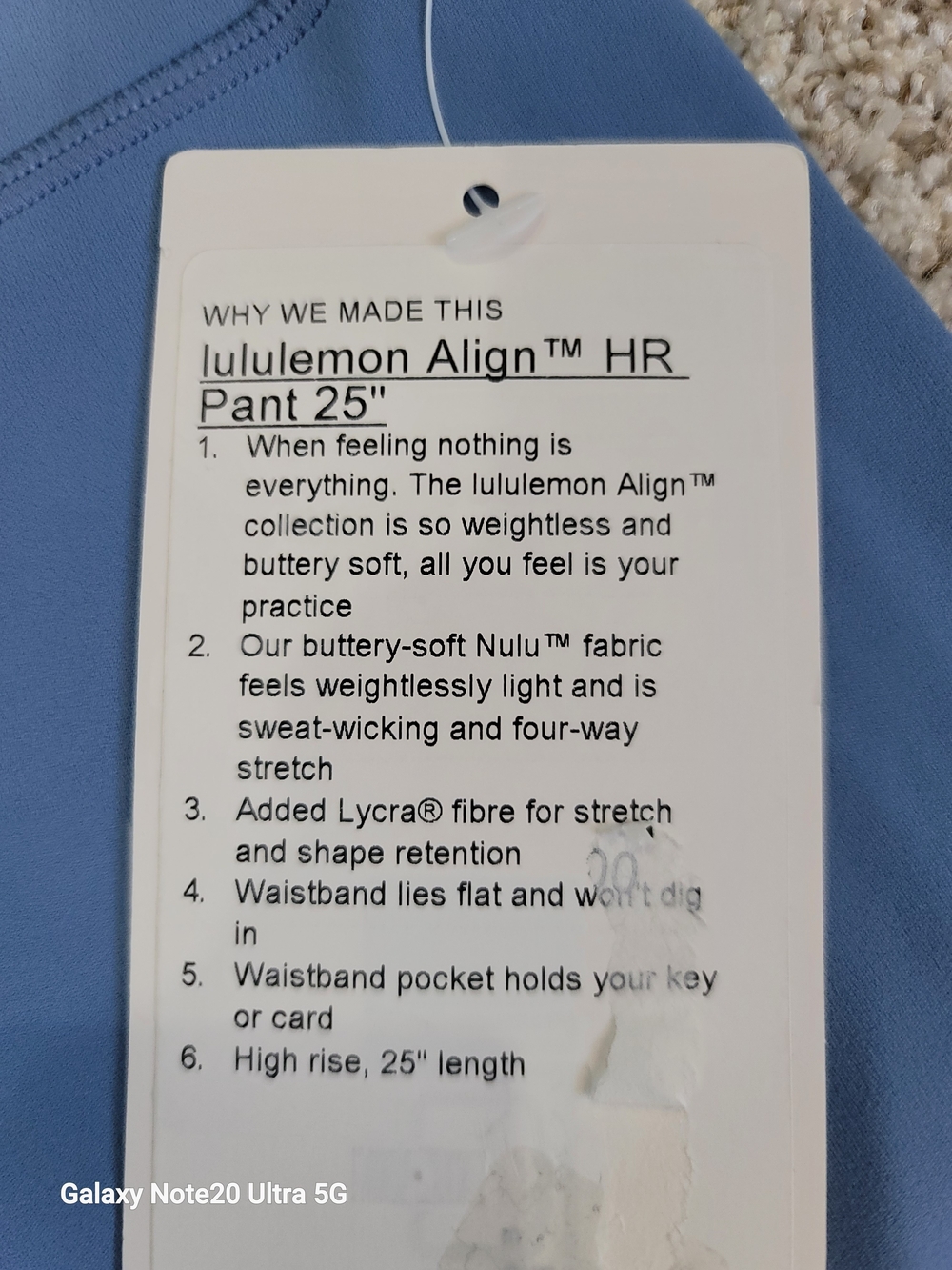 lululemon athletica Align HR Pant 25" in periwinkle